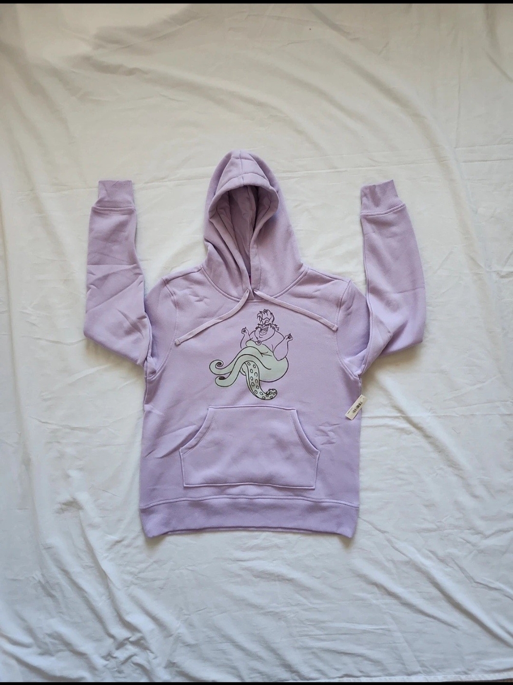 Disney Little Mermaid Ursula Lavender Purple Graphic Hoodie Sweatshirt Women | M